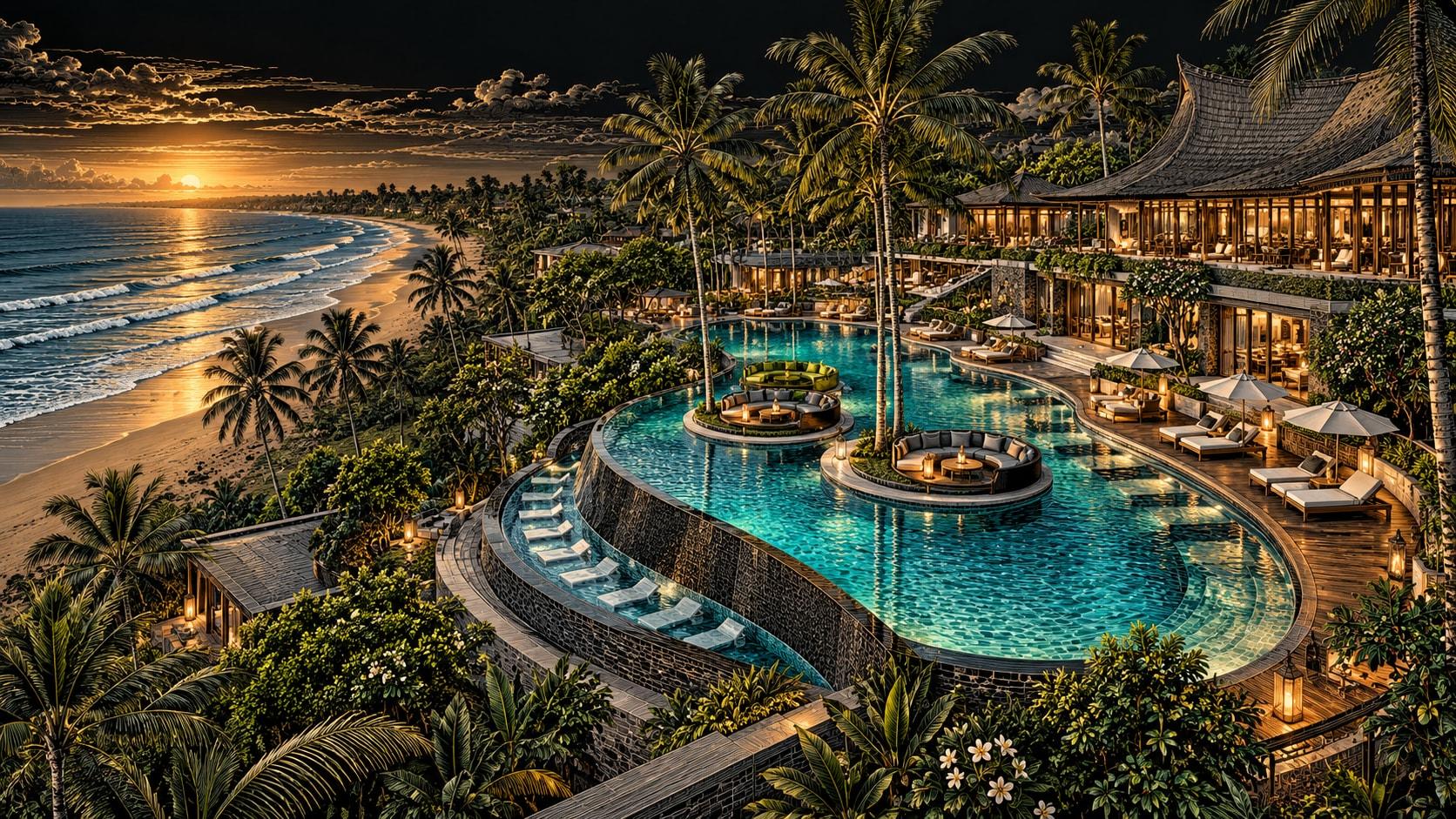 Illustration of WET Pool at W Bali - Seminyak