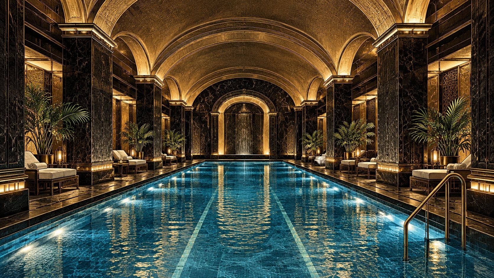 Illustration of Akasha Lap Pool at Hotel Café Royal