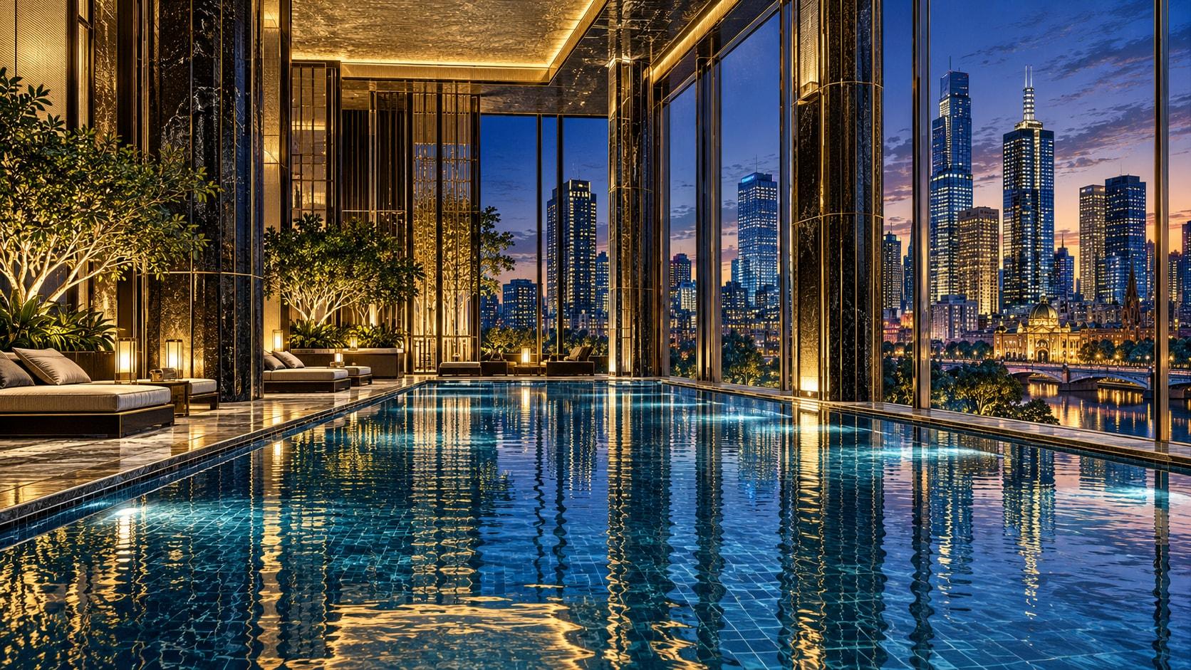 Illustration of City Club Indoor Pool at Grand Hyatt Melbourne