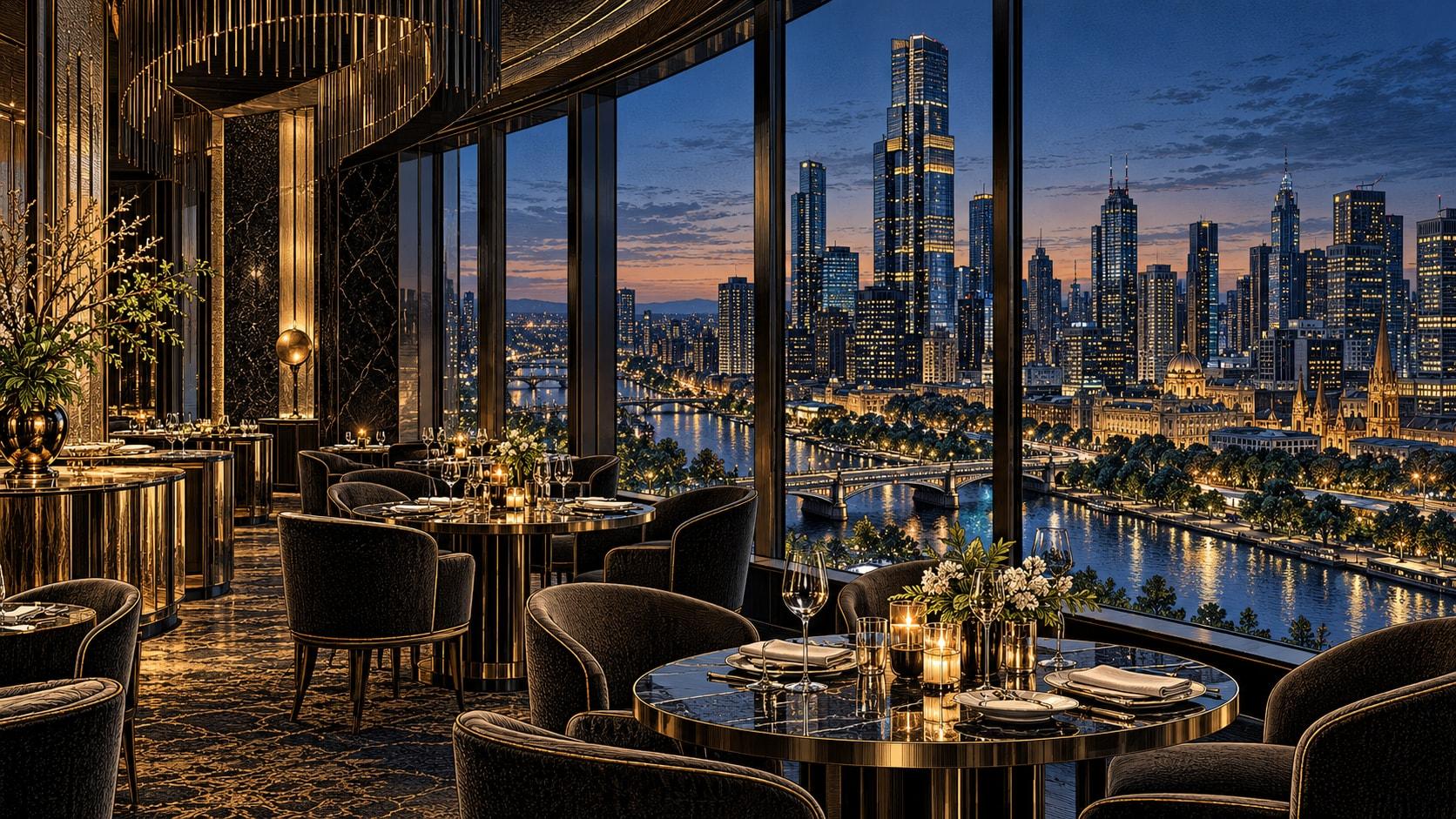 Illustration of Atria dining scene