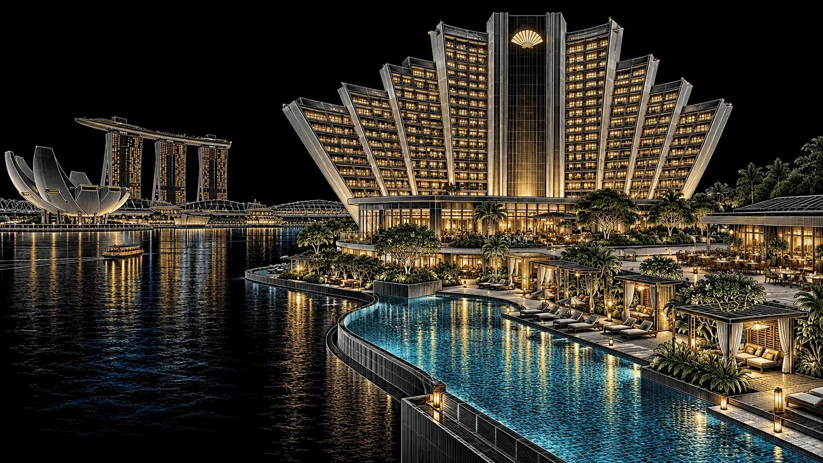Illustration of Mandarin Oriental, Singapore
