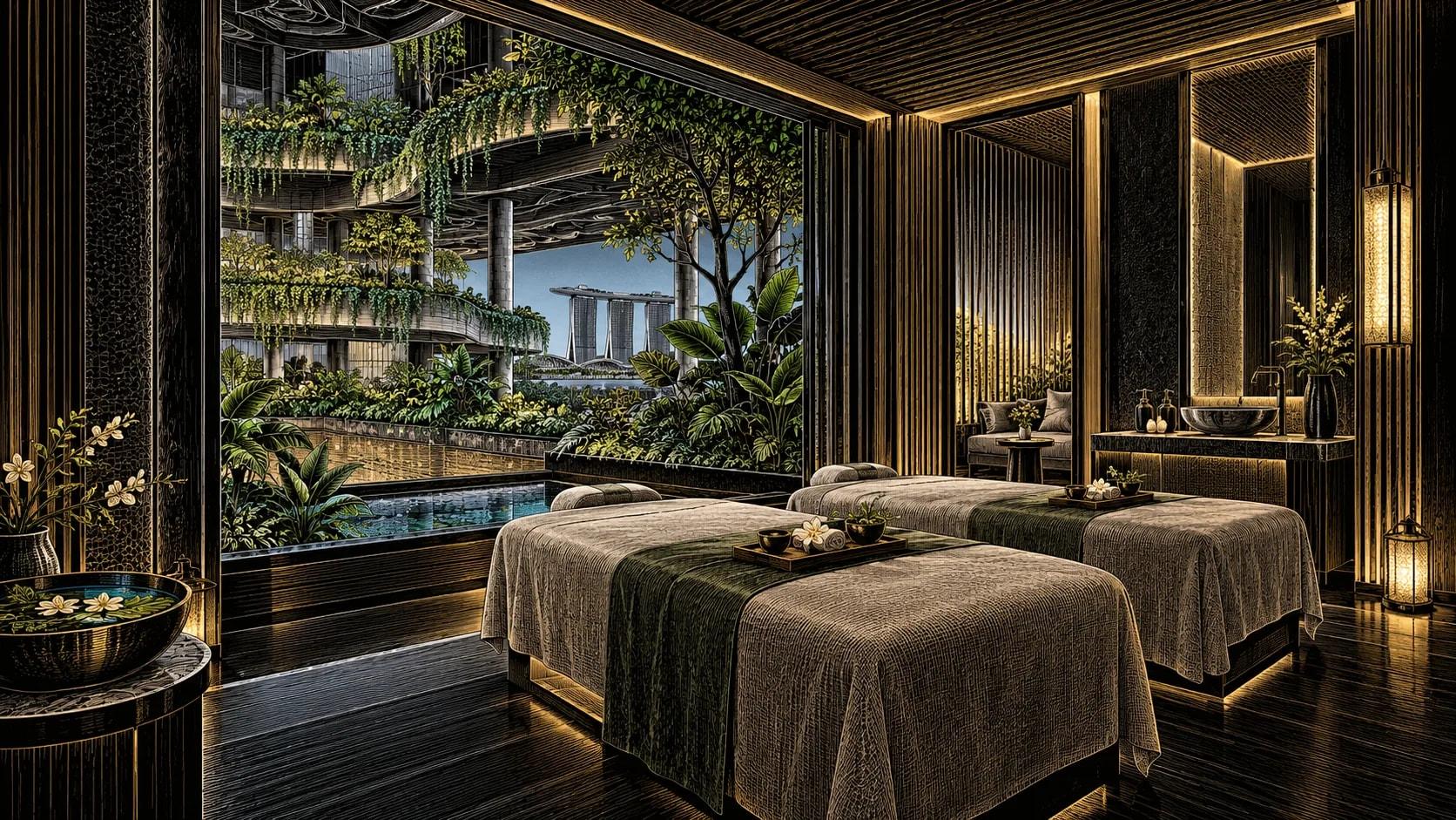 Illustration of St. Gregory Spa at PARKROYAL COLLECTION Marina Bay
