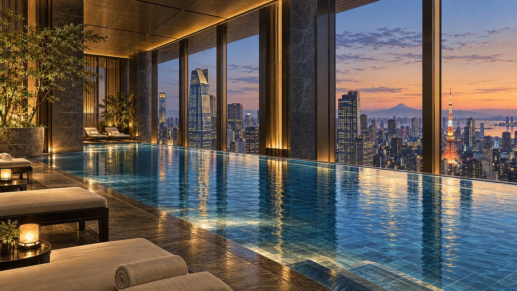 Illustration of AO Spa Indoor Pool at Andaz Tokyo Toranomon Hills