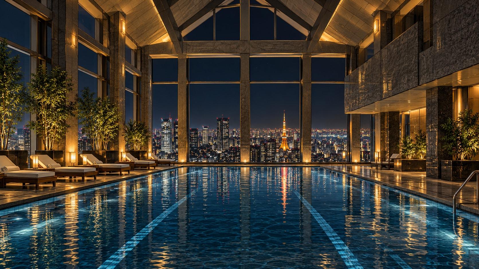 Illustration of Club on the Park Pool at Park Hyatt Tokyo