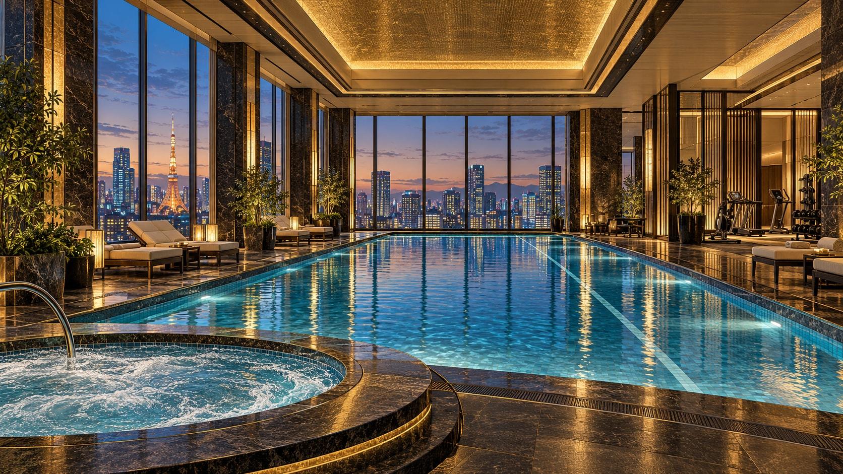Illustration of Health Club Indoor Pool at Shangri-La Tokyo
