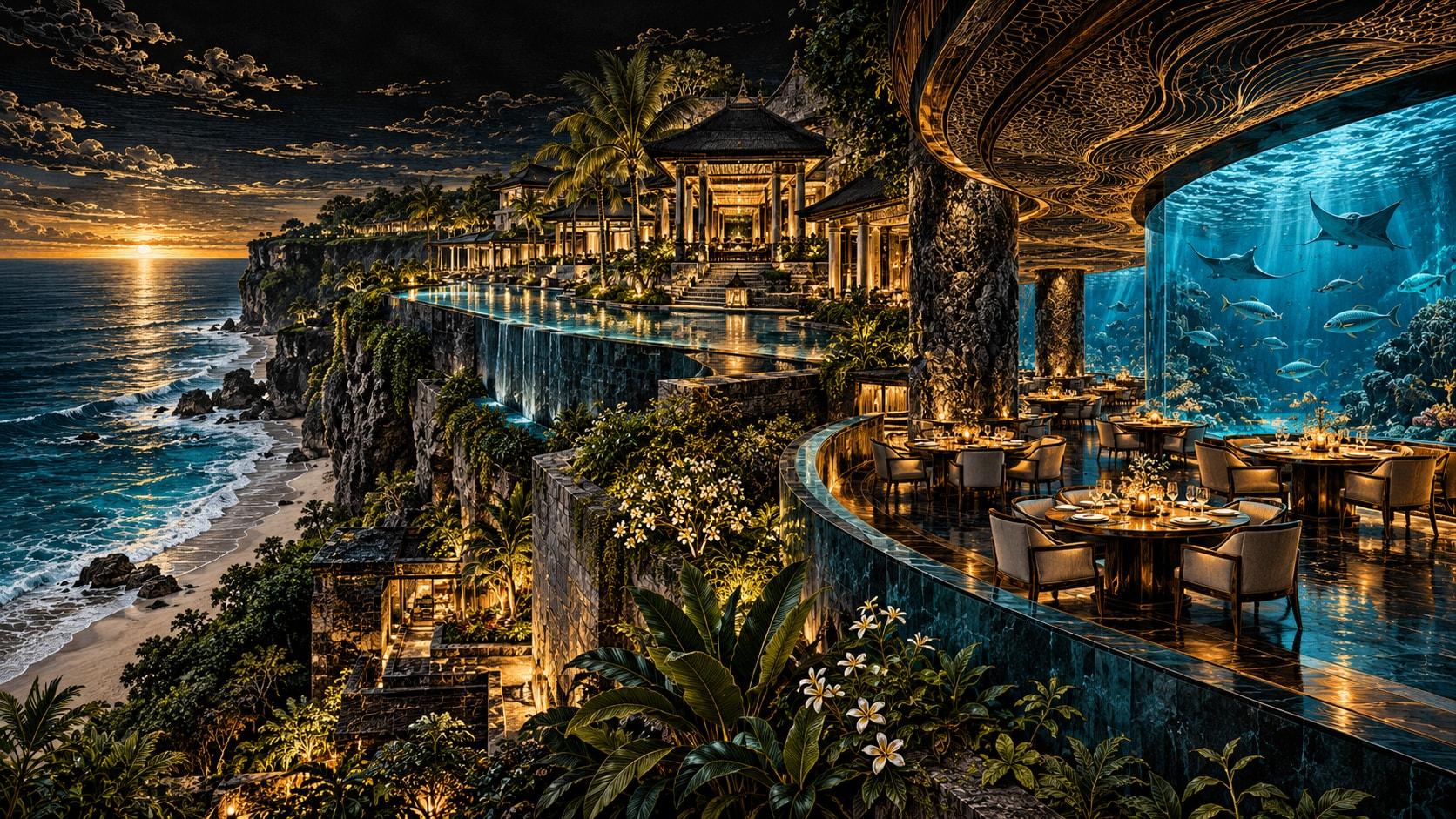 Illustration of Koral Restaurant dining scene