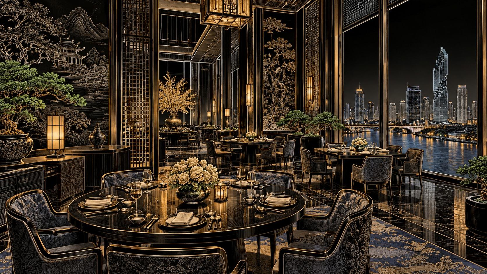 Illustration of Nan Bei dining scene