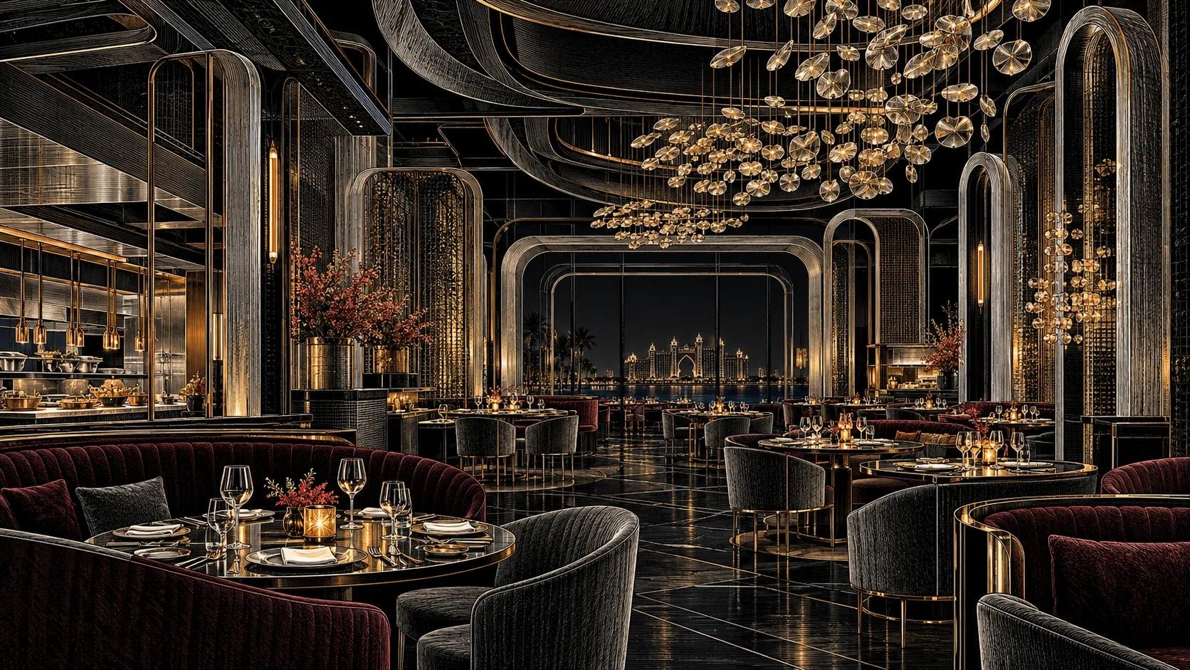 Illustration of Dinner by Heston Blumenthal dining scene