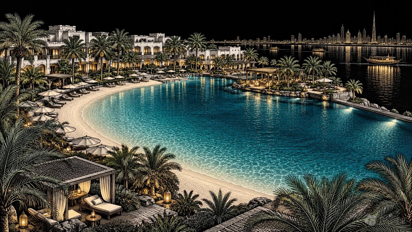 Illustration of The Lagoon Beach at Park Hyatt Dubai
