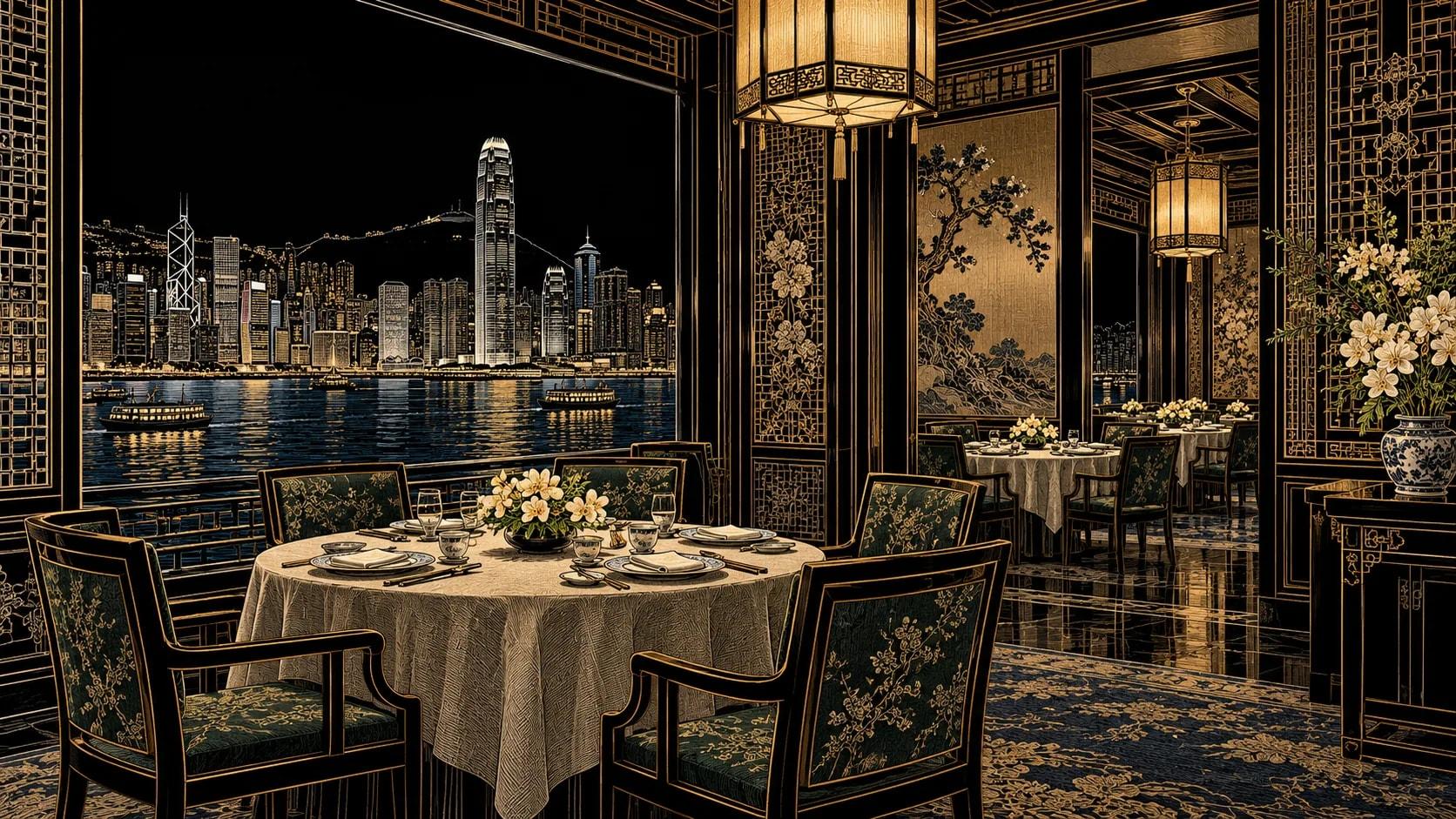 Illustration of Summer Palace dining scene