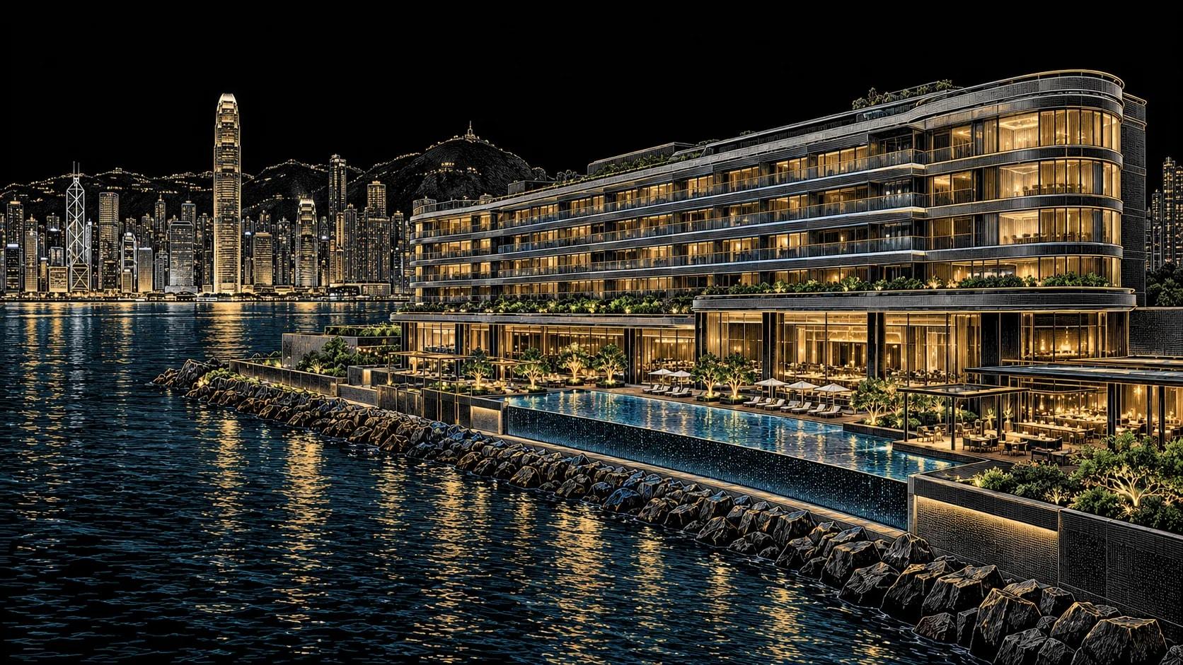 Illustration of Kerry Hotel, Hong Kong