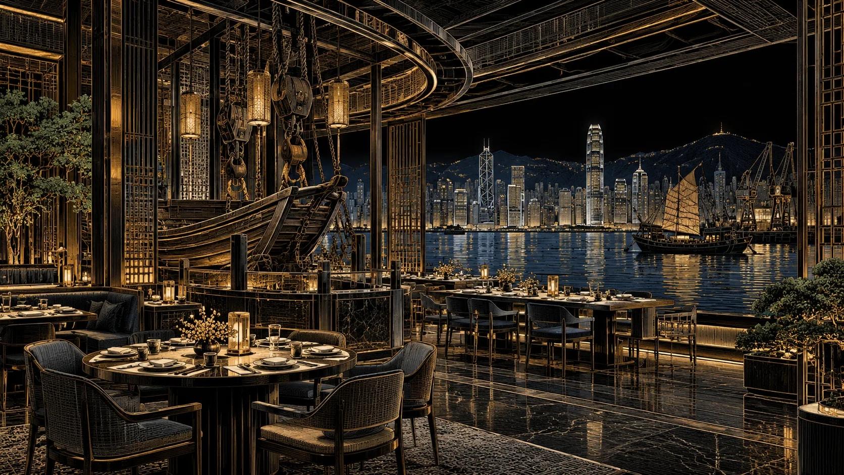 Illustration of Hung Tong dining scene