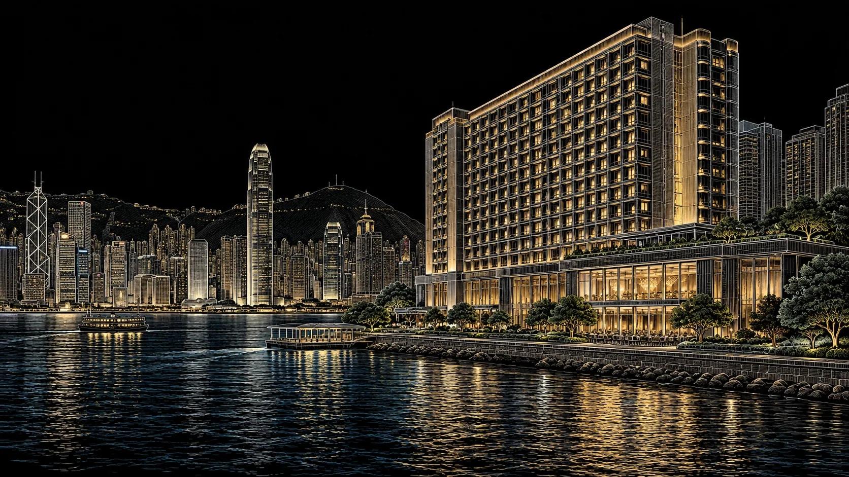 Illustration of Kowloon Shangri-La, Hong Kong
