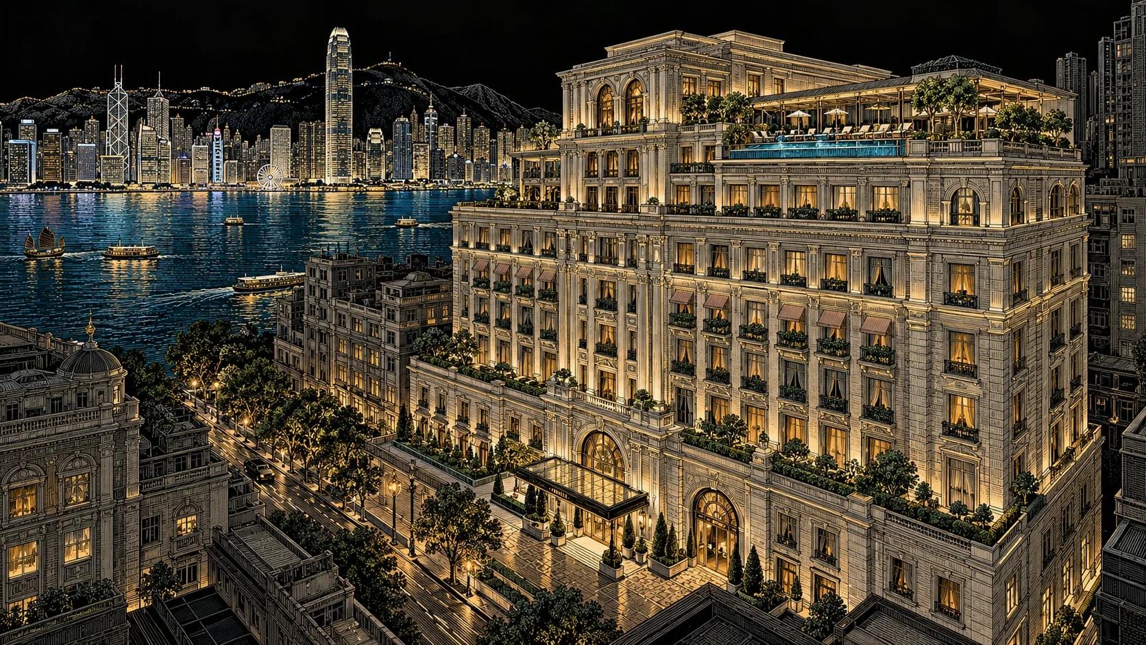 Illustration of The Langham, Hong Kong