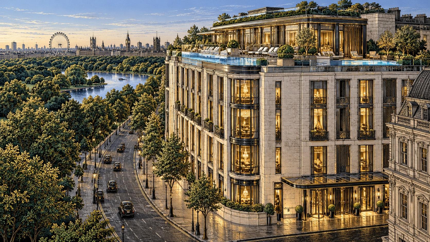 Illustration of Four Seasons Hotel London at Park Lane