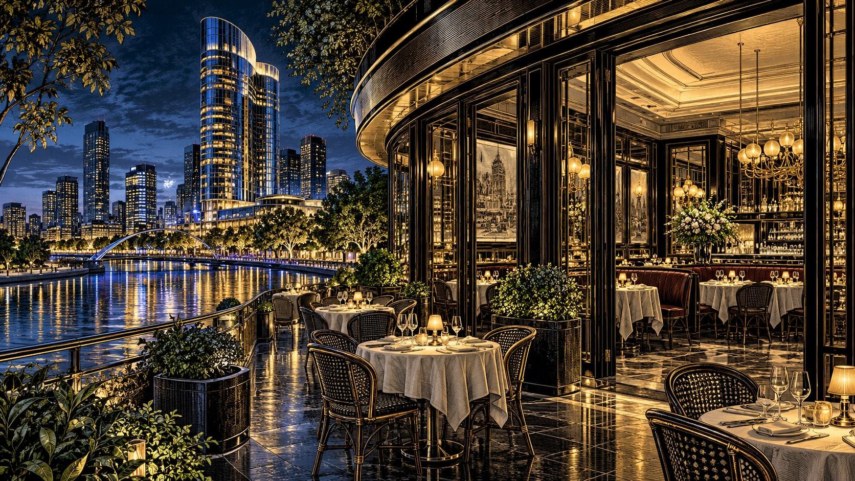 Illustration of Bistro Guillaume dining scene