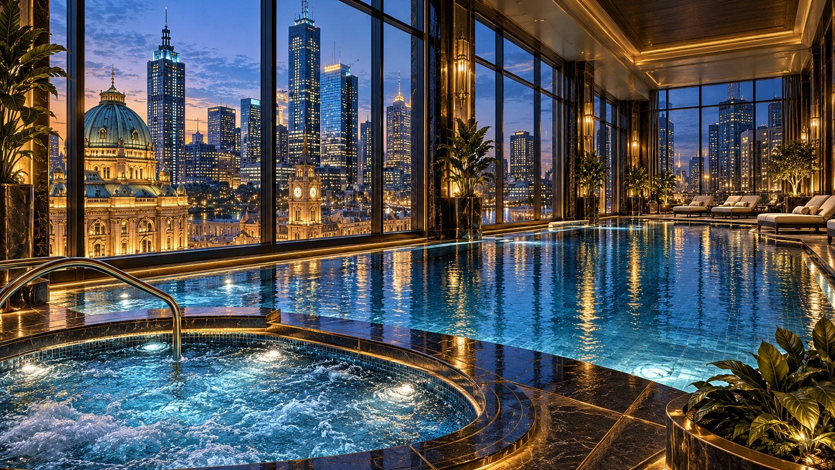 Illustration of Rooftop Indoor Pool at InterContinental Melbourne The Rialto
