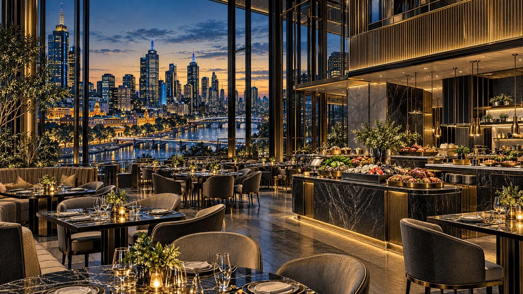 Illustration of Essence Restaurant dining scene