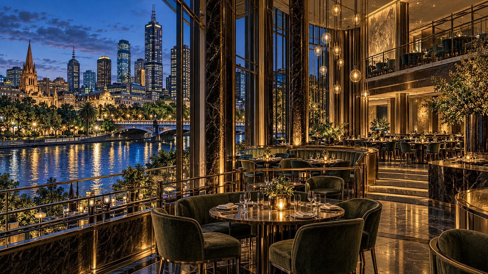 Illustration of radii restaurant & bar dining scene