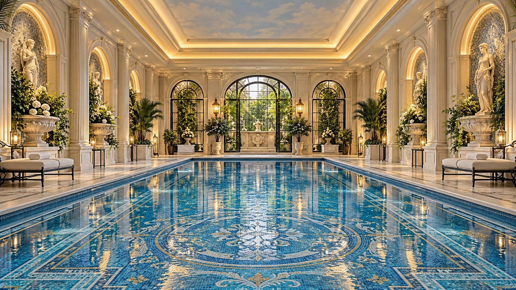 Illustration of Indoor Pool & Vitality Pool at Four Seasons Hotel George V