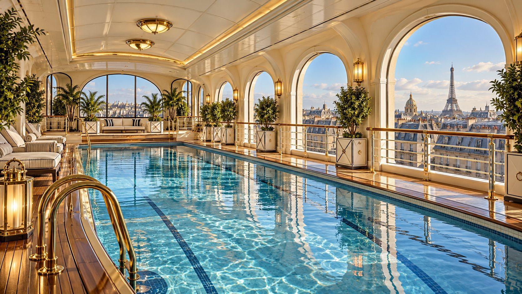 Illustration of Rooftop Indoor Pool at Le Bristol Paris