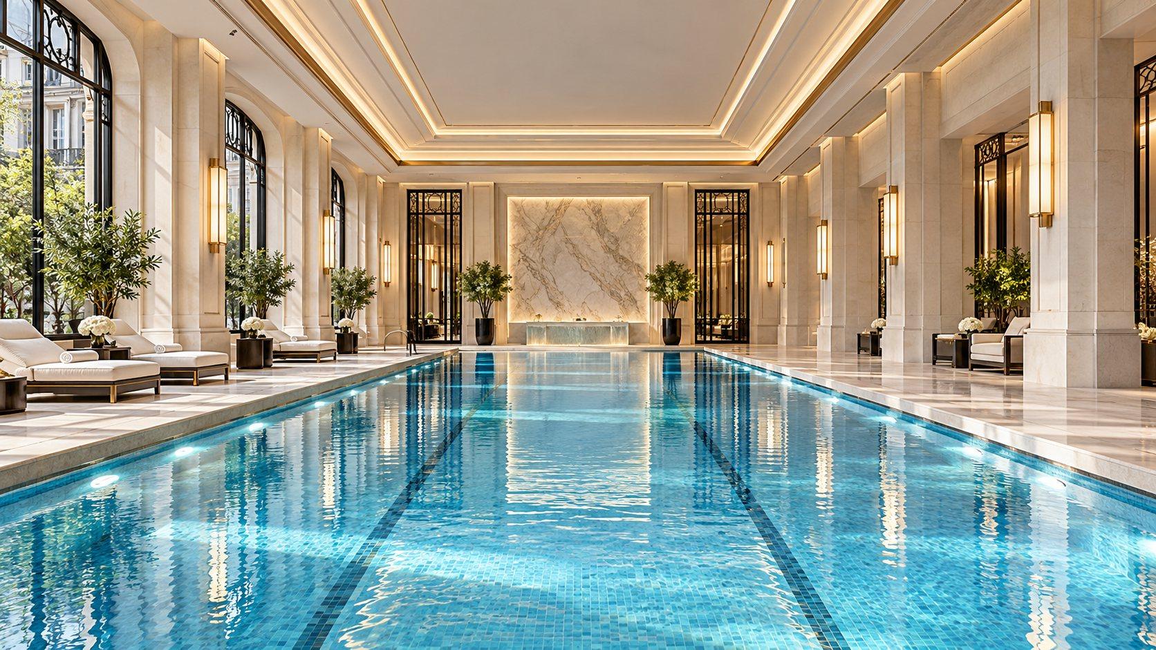 Illustration of 20-Metre Indoor Pool at The Peninsula Paris