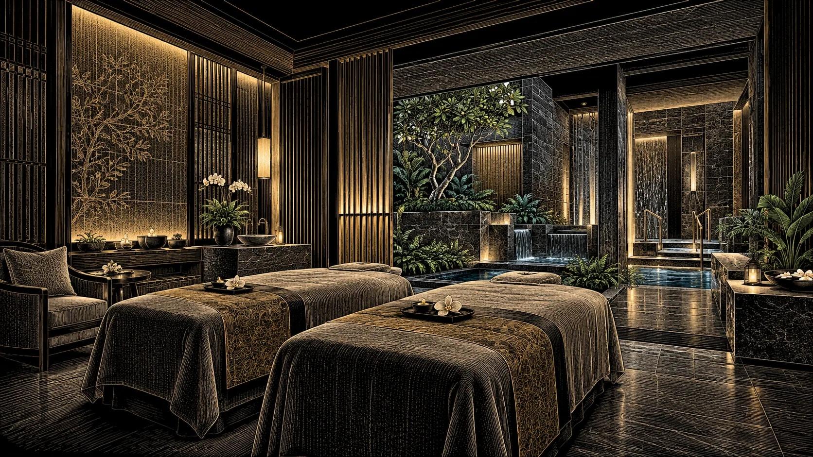 Illustration of Willow Stream Spa at Fairmont Singapore