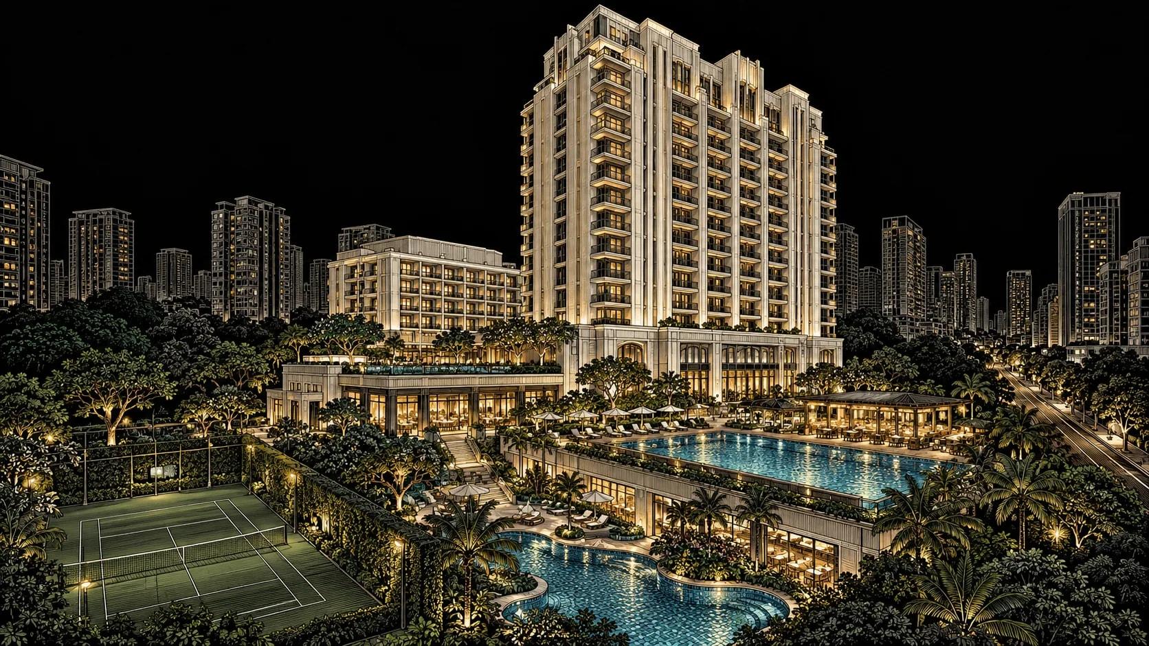 Illustration of Four Seasons Hotel Singapore