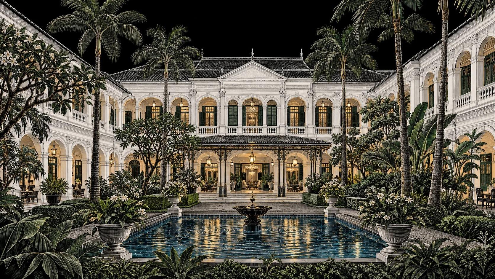 Illustration of Raffles Singapore