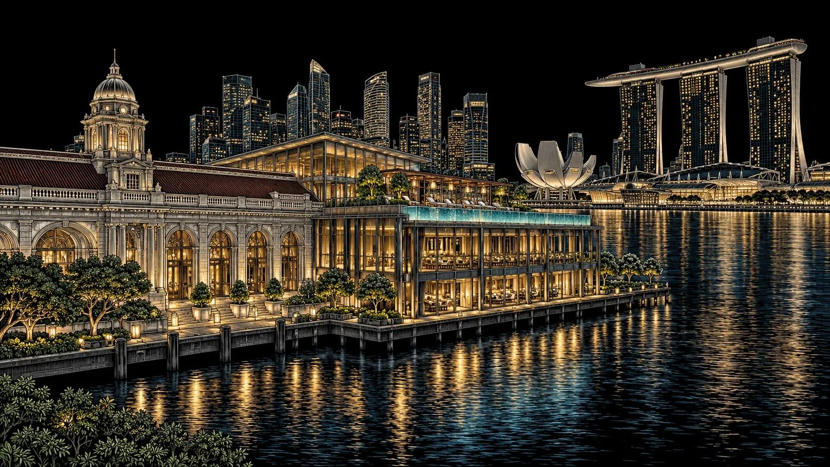 Illustration of The Fullerton Bay Hotel Singapore