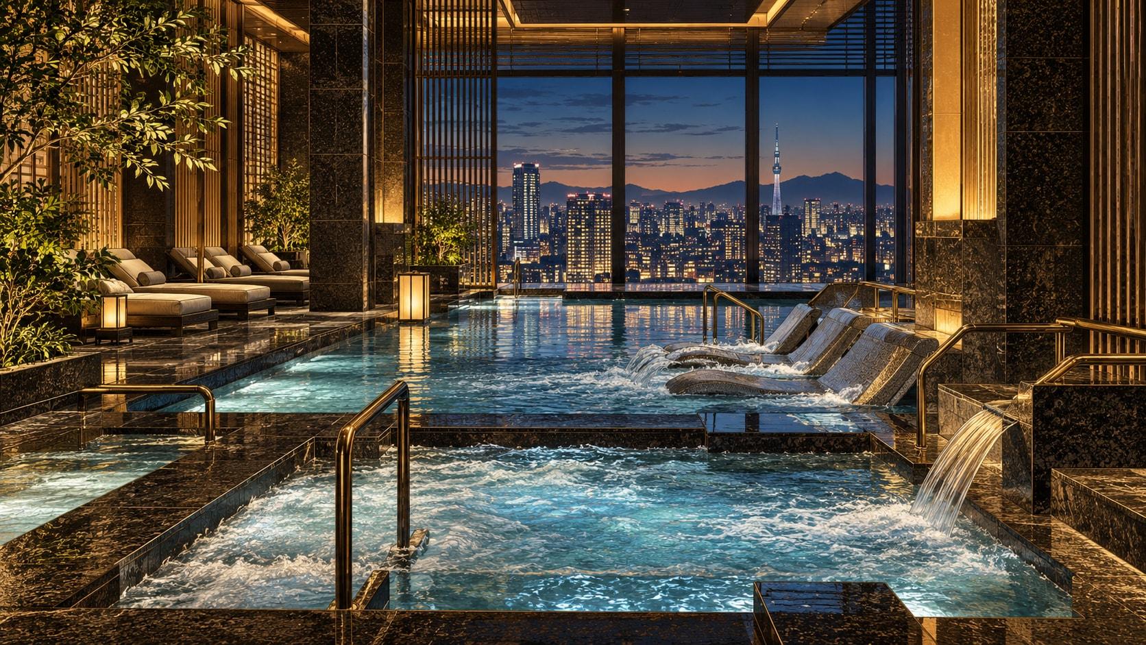 Illustration of Spa Vitality Pool at Mandarin Oriental, Tokyo